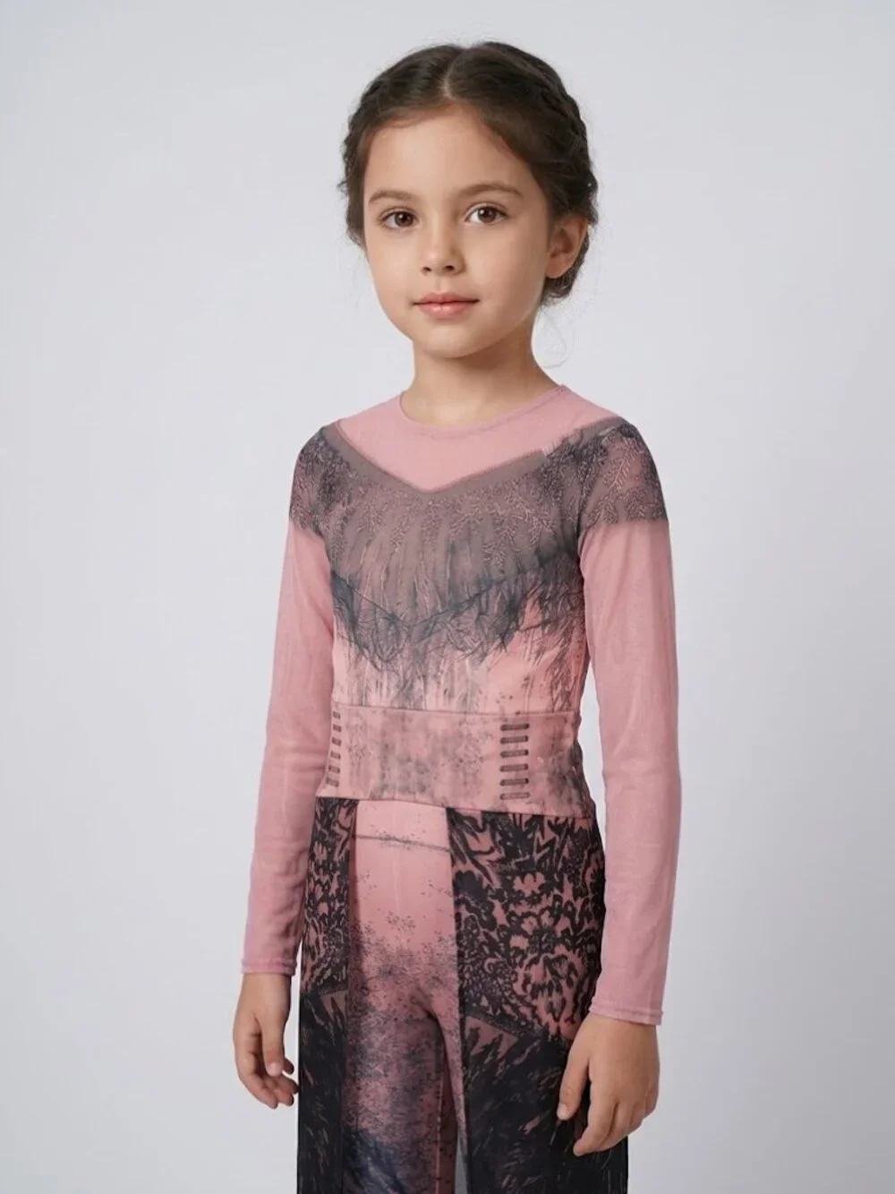 Disney Descendants 3 Audrey Costume For Girls Pink Black Size Large 10-12